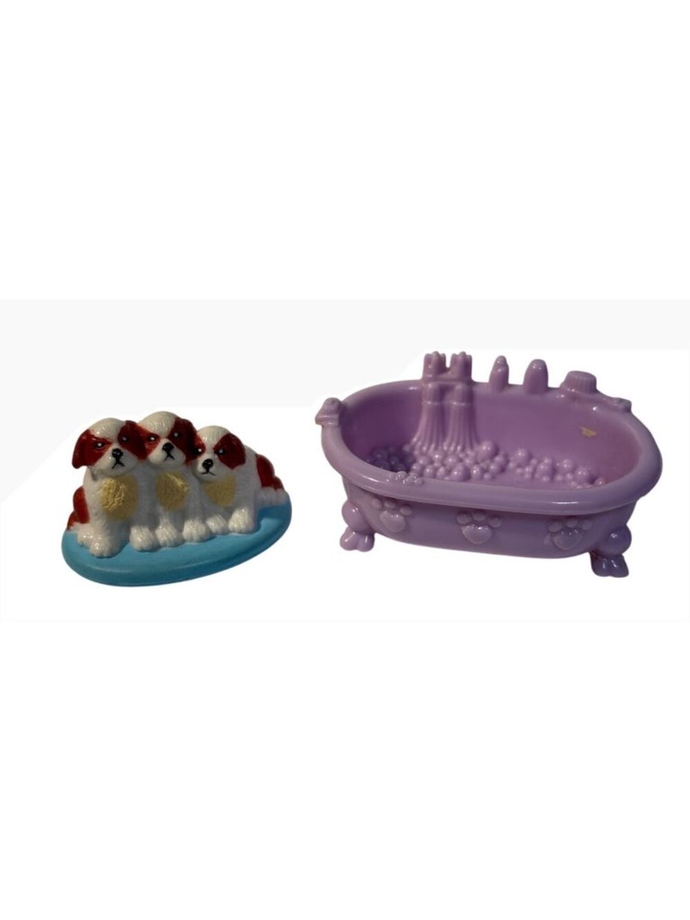 Fisher Price Sweet Street Pet Shop Accessory Lot Puppies & Bathtub
